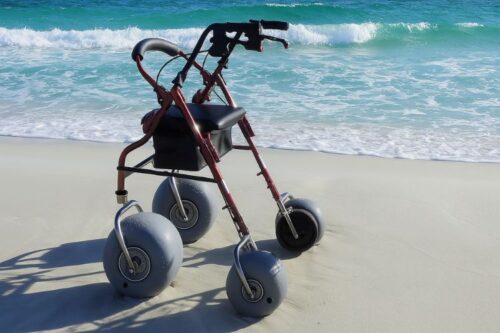 Aluminum Rollator Beach Walker