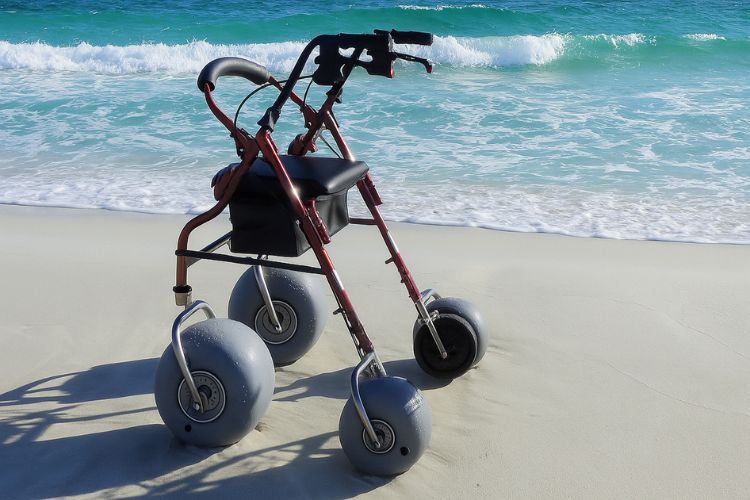 Aluminum Rollator Beach Walker
